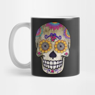 Day of the Dead Grunge Skull Mug